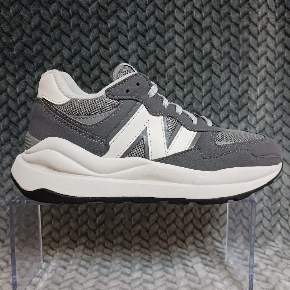 New Balance 57/40 Grey White GS Kids Athletic Running Sneakers Shoes Size 4